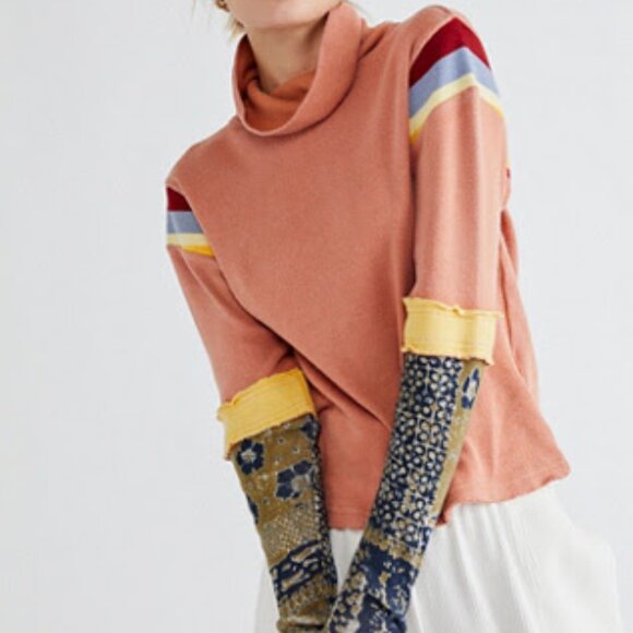 Free People Rainbow Of Love Turtleneck - Picture 1 of 1